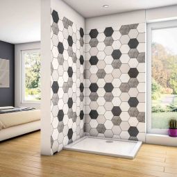 Aica plato de ducha rectangular blanco 100x80x3cm para mamparas