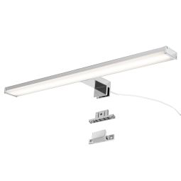 Aplique LED 12w 50cm ip44 cromado, baño, espejo, slim, luz blanca