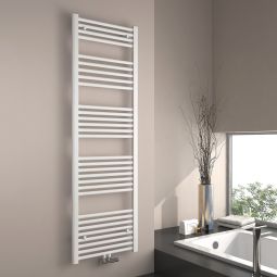 Emke radiador toallero agua caliente blanco 160x50cm conexión central 654w