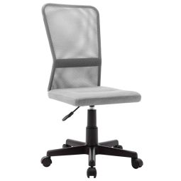 vidaXL silla de oficina de tela de malla gris 44x52x100 cm