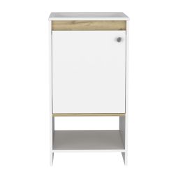 Mueble de baño con lavabo malaga, con estantería blanco / duna