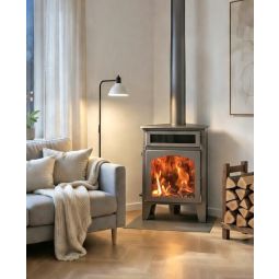 Estufa de leña de rincón R2 Horno Max 11 kw / Alto rendimiento 85 %