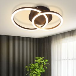 Nettlife plafón LED lámpara  24w diseño moderno redondo blanco cálido