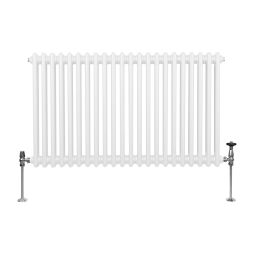 Radiador tradicional horizontal de 2 columnas - 600 x 1012 mm - blanco