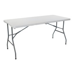 Mesa plegable rectangular para catering blanco 150x74cm Thinia Home