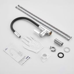 Grifo de cocina flexible con 2 modos de pulverización mezclador de fregader