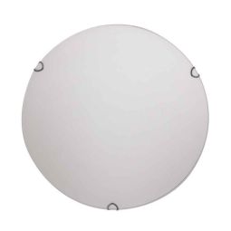 Aplique - avis - redondo - blanco - metal y vidrio - E27