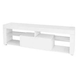 Mesa de tv de madera en 140x51x35 cm blanco