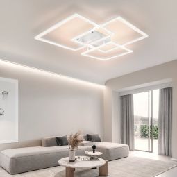 Nettlife plafon  de techo LED sala de estar Blanco 75 cm regulable plafon