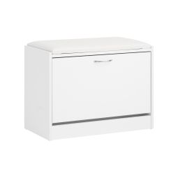 Sobuy banco zapatero con solapa blanco