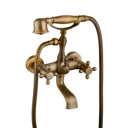 Grifo monobloc de bañera serie clasica en antique