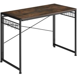 Escritorio estilo industrial plegable 102x51x77cm madera oscura