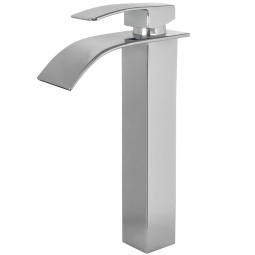 Valaz grifo de lavabo alto para pica monomando cascada cromado