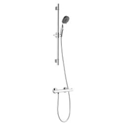 Columna de ducha termostático con barra melba  ø 25 cm cromado