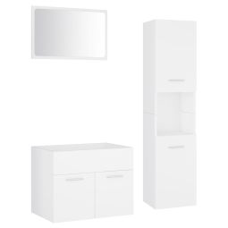 vidaXL juego de muebles de baño madera de ingeniería blanco