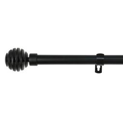 Barra de forja extensible y decorativa(negro, 120-210cm bola rota)