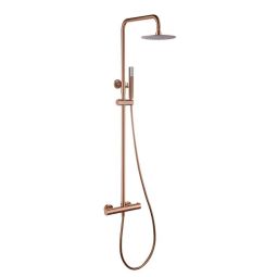 Conjunto ducha termostático génova oro rosa cepillado-imex