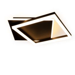 Nettlife plafon  de techo LED dormitorio plafon  regulable negra 42w luz