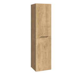 Columna baño suspendida 2 puertas 140 x 34,9 x 31,9cm roble natural