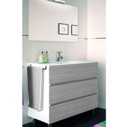 Mueble imperia 3 cajones, lavabo y espejo combi 120 x 45 cm 2 senos