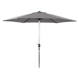 Parasol de jardín de aluminio - sol - circular - ø 3m - gris