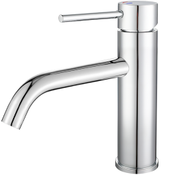 Valaz grifo de lavabo cromado con apertura en agua fría monomando redondo