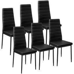 Tectake sillas comedor modernas, cómodas, estables, 45x48x98.5cm, negro