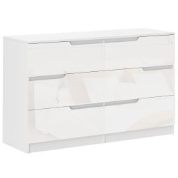 Cómoda 120x40x75 cm color blanco Homcom, hogar - muebles de dormitorio