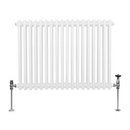 Radiador tradicional horizontal de 2 columnas - 600 x 832 mm - blanco