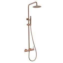 Conjunto ducha monomando monza oro rosa cepillado-imex