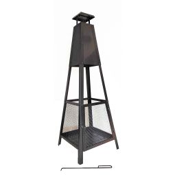 Chimenea en acero uso exterior para jardín o terraza kekai akita totem 40x4