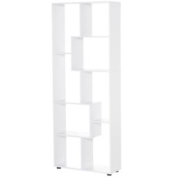Estantería 70x24x178 cm color blanco Homcom, oficina - muebles de oficina