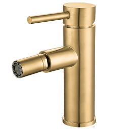 Valaz grifo de bidet monomando redondo dorado cepillado