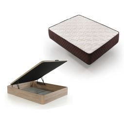 Pack canapé y colchón 150x190 beis descansin
