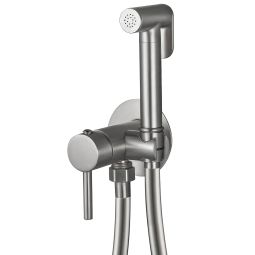Valaz grifo de bidet empotrado redondo acero cepillado