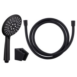 Kit de cabezal de ducha negro merida + manguera de 1,75 m