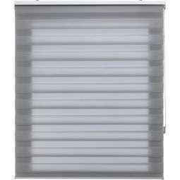 Blindecor lira | estor enrollable noche y día 80x180  gris plata