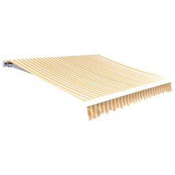 vidaXL tela de repuesto para toldo naranja y blanco 3,5x2,5 m poliéster