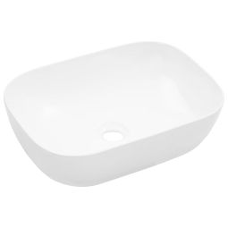 vidaXL lavabo 45,5x32x13 cm cerámica blanco