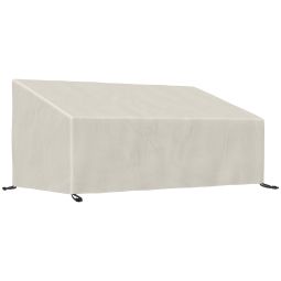 Funda protectora de banco 218x111x101 cm tela oxford color beige Outsunny