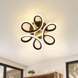 Nettlife lámpara de techo LED negra 17w 3000k lámpara de moderna diseño de