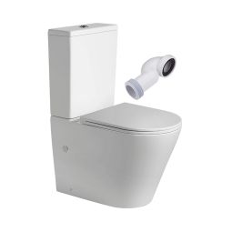 Wc inodoro completo redondo inodoro con cisterna blanco mate