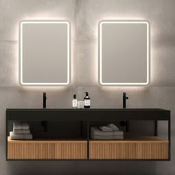 LEDimex - espejo 80x80cm LED retroiluminado antivaho
