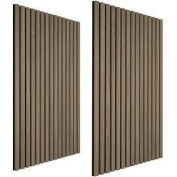 Tectake 2 paneles de pared aspecto de madera, 120x60x2,1 cm roble oscuro