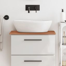 Encimera de baño madera maciza de haya 60x40x1,5 cm eerf7798