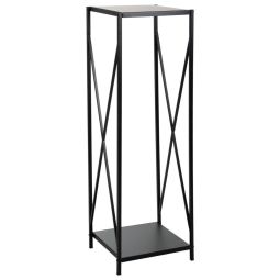 Leñero de metal negro 34x34x111