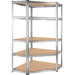 Tectake estantería industrial, 5 baldas hasta 875 kg, 180x89.5x89.5cm plata