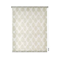 Estor enrollable estampado traslúcido natural verde, 150 x 180cm