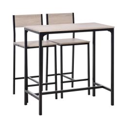 Muebles de bar 89x45x87 cm mdf, metal color marrón Homcom