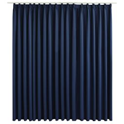 vidaXL cortina opaca con ganchos azul 290x245 cm